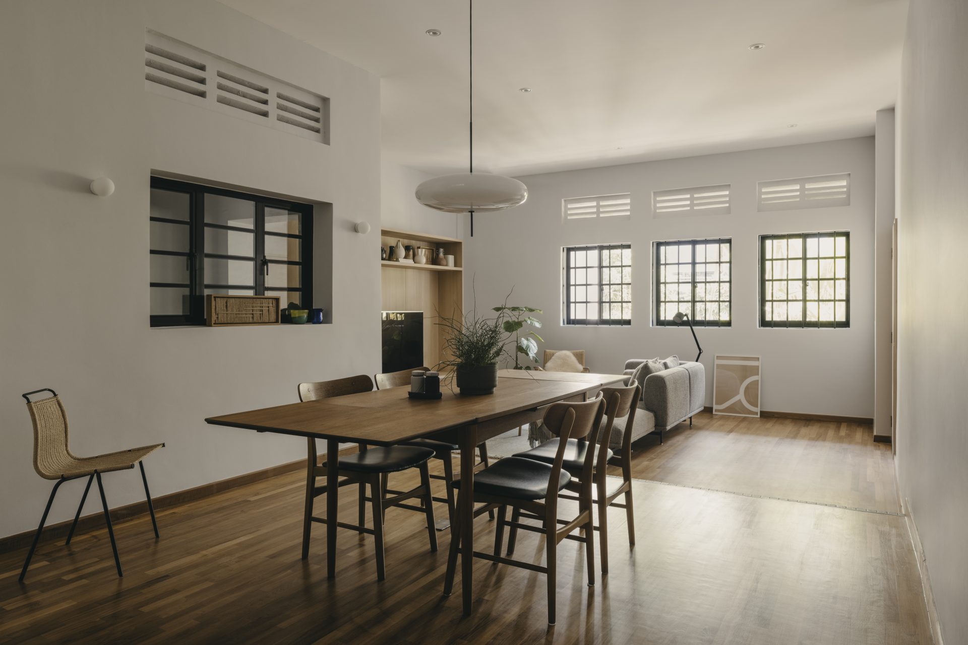 Tiong Bahru heritage apartment by The Monocot Studio, dining room