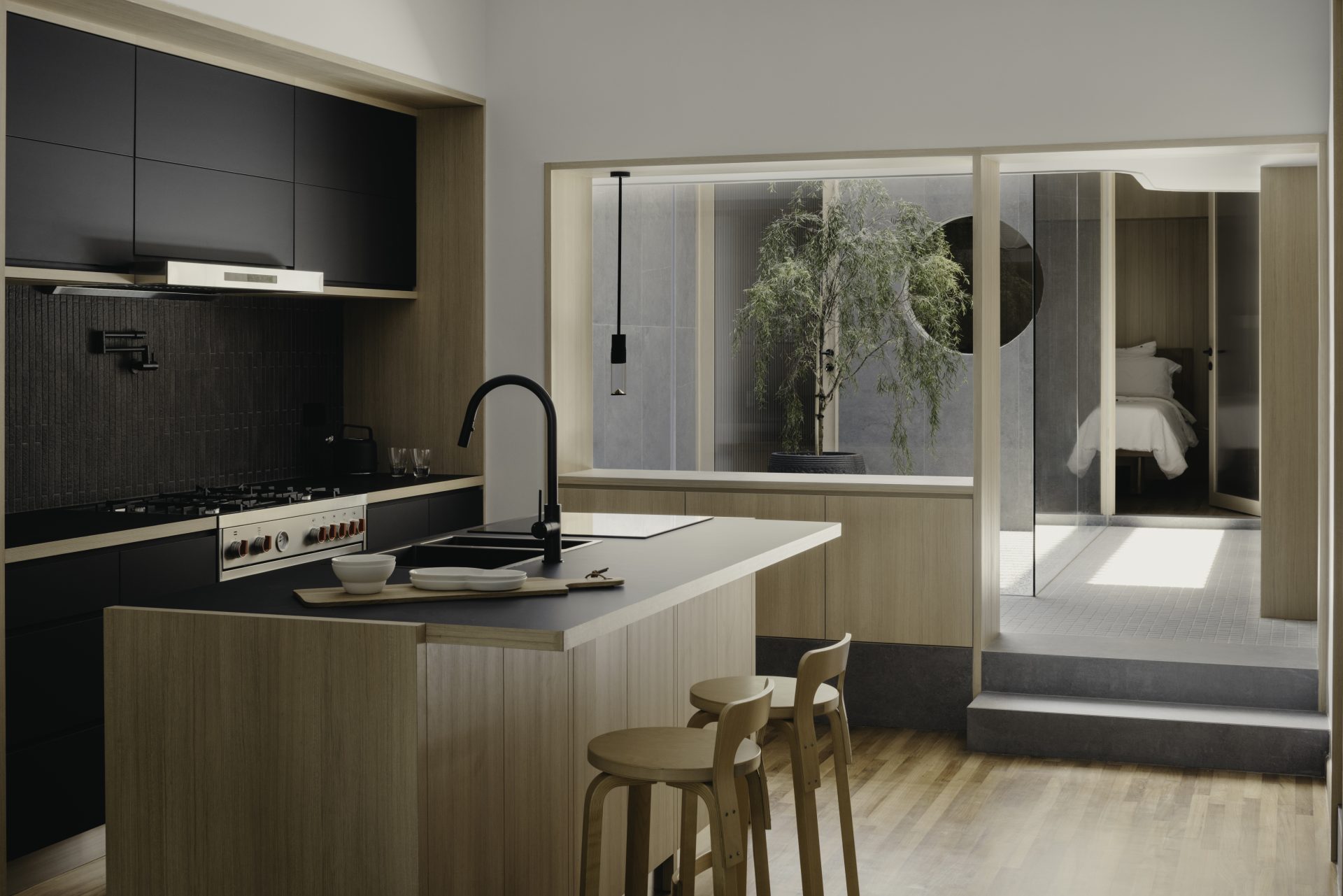 Tiong Bahru heritage apartment by The Monocot Studio, kitchen