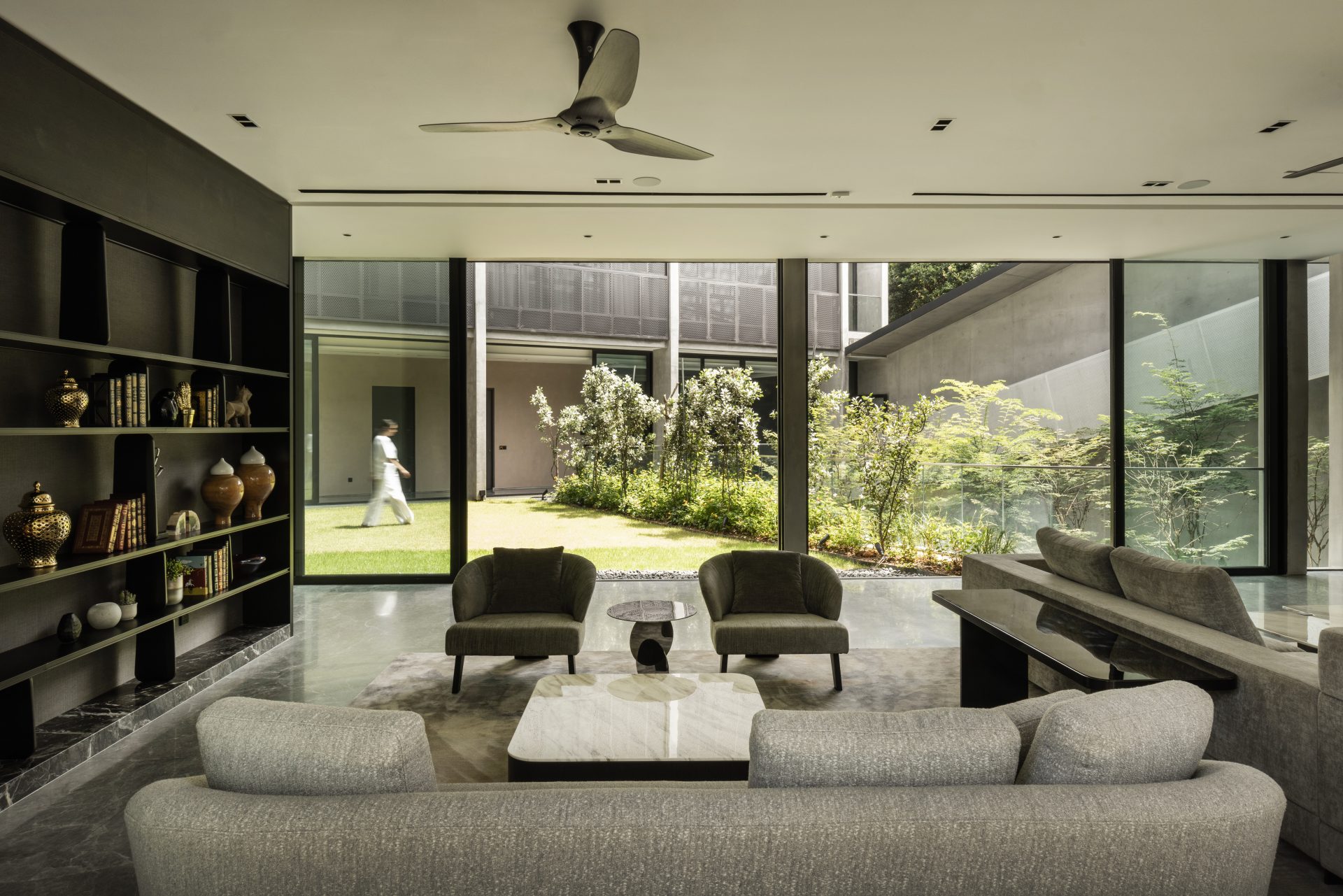 Adam Road GCB by Formwerkz Architects, living room